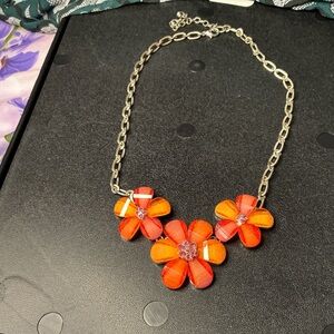 Floral Orange Necklace